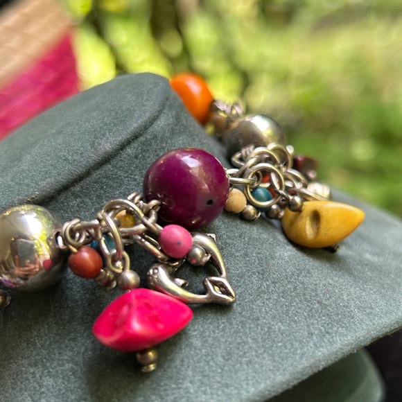 🍓VTG BOHO CHUNKY Y2K CHARM ANKLET - Picture 4 of 4